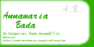 annamaria bada business card